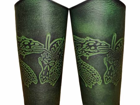 Small Fantasy Dragon Leather Bracers Online now