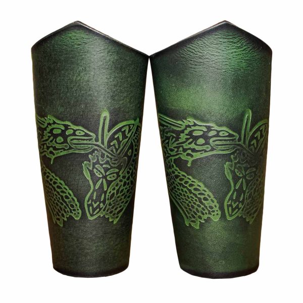 Small Fantasy Dragon Leather Bracers Online now