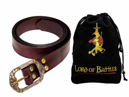 Leather Belt with Embosed Design Online Sale