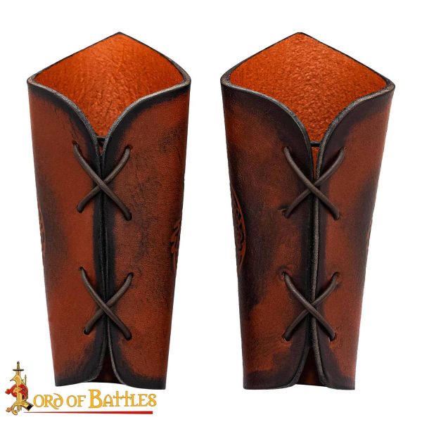 Small Fantasy Dragon Leather Bracers Online now