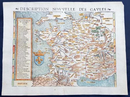 1545 Sebastian Munster Antique Map of France Online