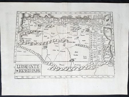 1525 Laurent Fries Antique Map NE Africa Red Sea, Egypt, Nile River Delta, Libya Hot on Sale