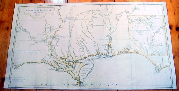 1752 D Anville Large Antique Map of Louisiana, New Orleans, Gulf Coast, America Sale