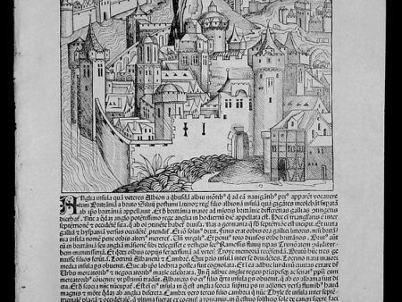 1493 Schedel Antique Pictorial View of England - London - Anglie Provincia For Sale