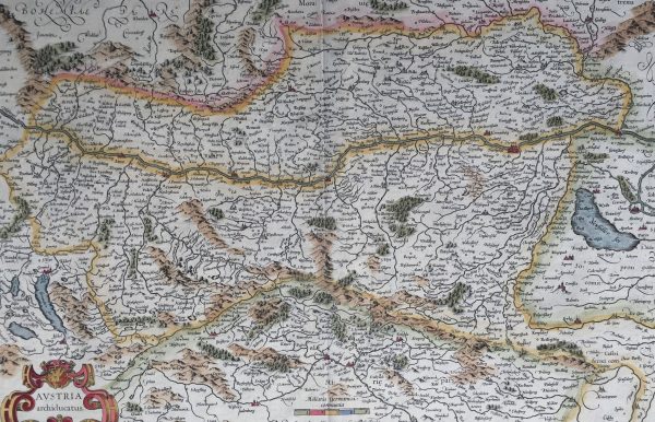 1609 Mercator & Hondius Large Antique Map of Austria For Discount