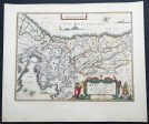 1629 Willem Blaeu Antique Map of the Holy Land Palestine Jerusalem Twleve Tribes Online Sale