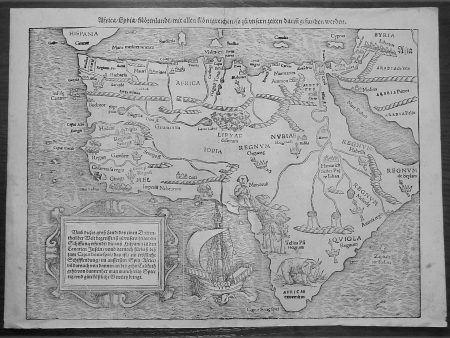 1560 Sebastian Munster Antique Map of Africa Discount