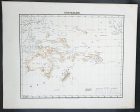 1854 Handtke & Flemming Antique Map of Australia, New Zealand, Pacific Discount