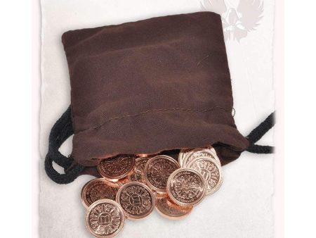 50 larp coins copper with fabric bag Online Sale