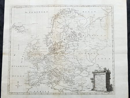 1782 Thomas Jefferys Large Original Antique Map of Europe For Cheap