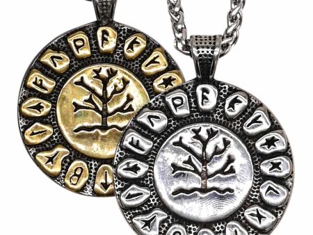 Viking Yggdrasil Runic Circle Necklace Online