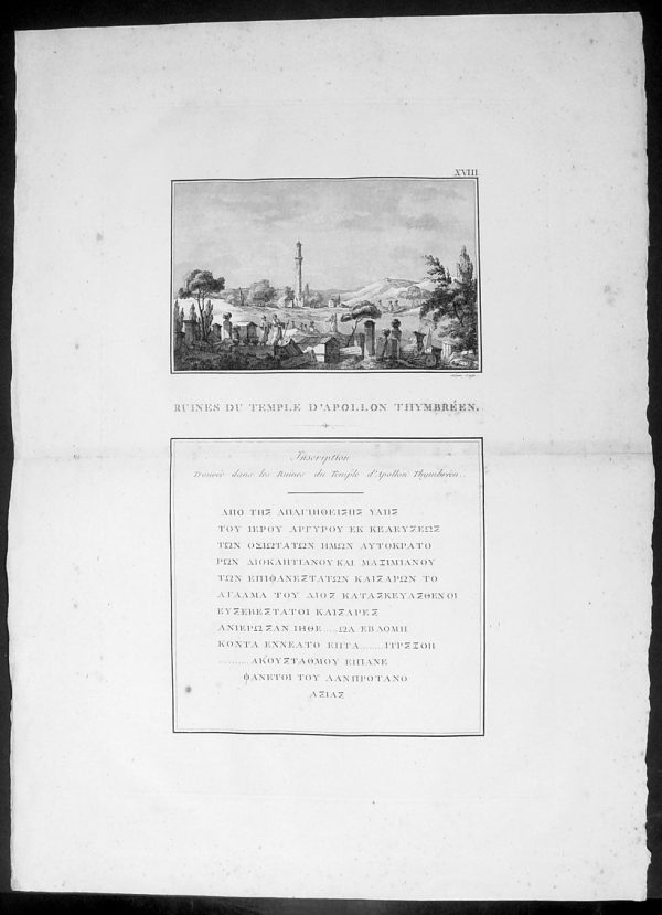 1802 J B Lechevalier Antique Print Temple Apollo Ruins Gülpınar Çanakkale Turkey Online Sale