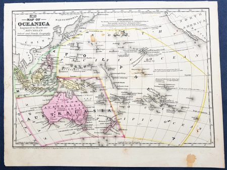 1839 Samuel Augustus Mitchell Antique Map of New Holland, New Zealand & Oceania Discount