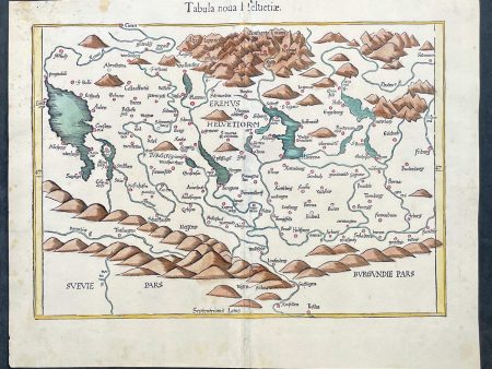 1541 Laurent Fries Very Early, Rare Antique Map of Switzerland For Discount