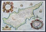 1573 Abraham Ortelius Original Antique 1st Edition Map of The Island of Cyprus Supply