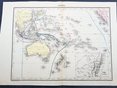 1840 P & A Lapie Antique Map of New Holland, New Zealand & Central Coast of NSW Supply