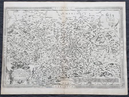 1575 Abraham Ortelius Antique Map Obersachsen, Meissen and Thuringen, Germany Hot on Sale