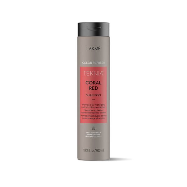 Raudoną spalvą paryškinantis šampūnas Lakme Teknia Coral Red Shampoo LAK44232, 300 ml Online now