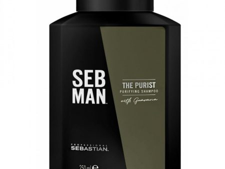 Sebastian SebMan Professional The Purist Valomasis šampūnas, 250ml +dovana Wella priemonė Fashion