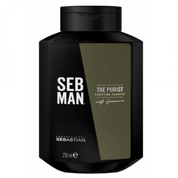 Sebastian SebMan Professional The Purist Valomasis šampūnas, 250ml +dovana Wella priemonė Fashion