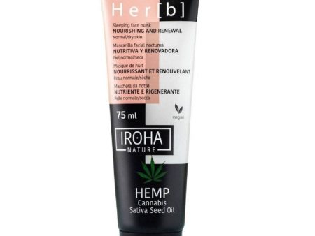 Naktinė veido kaukė Iroha Sleeping Face Mask Cannabis Seed Oil, su kanapių sėklų aliejumi, 75 ml Sale